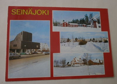 Seinäjoki, monikuvakortti, talvikuvat, p. 1981
