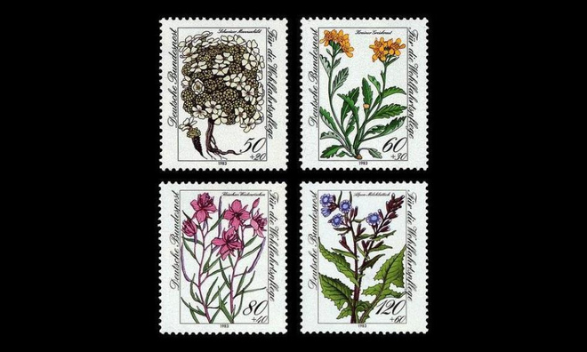Saksa 1188-91 ** Uhanalaisia alppikukkia (1983)