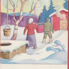 Akseli Einola Sauna vesiä kannetaan - pikkukuva 1