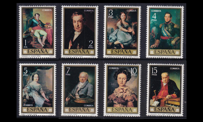 Espanja 2041-8 ** Maalauksia (1973)