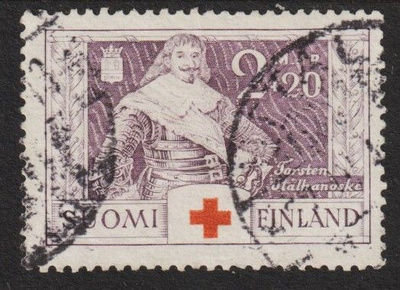 1934 Punaisen Ristin 2mk+20p merkki leimattuna