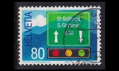 Sveitsi 1186 o Maantietunnelin avaus (1980)