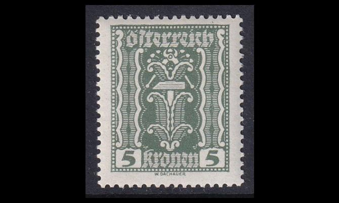 Itävalta 365 ** Käyttösarja maatalous 5 Kr (1922)