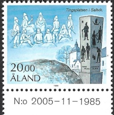 Ål 1986 Hist. sarja 20 mk välilöpari numero / ** LaPe 018