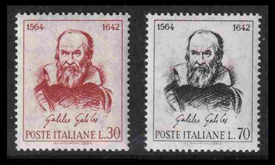 Italia 1157-8 ** Galileo Galilei (1964)