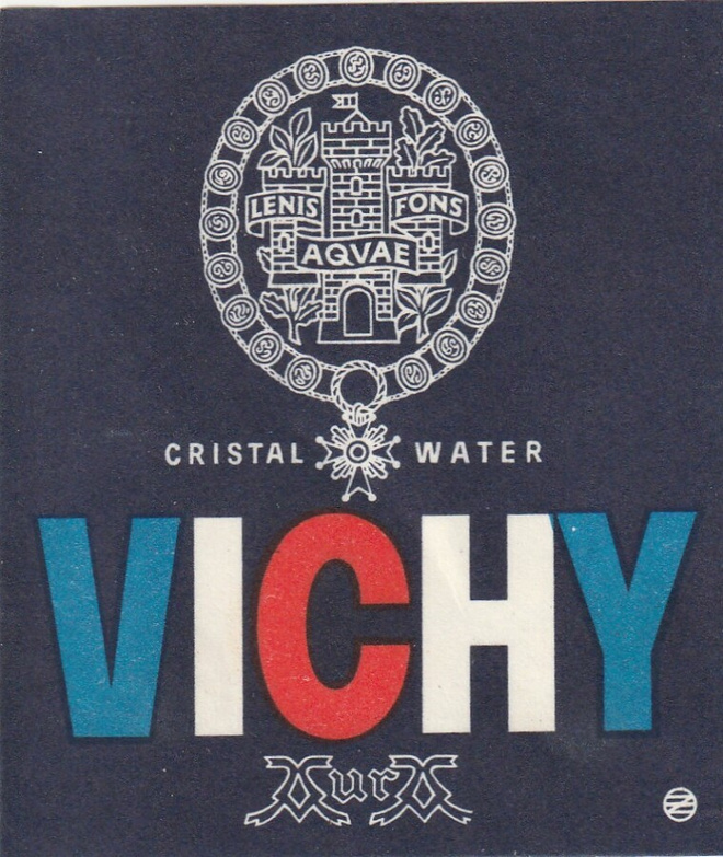 VANHA JUOMAETIKETTI - CRISTAL WATER VICHY (K11-S85)