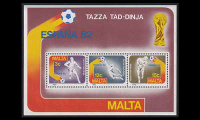 Malta 663-5BL7 ** Jalkapallon MM-kilpailut (1982)