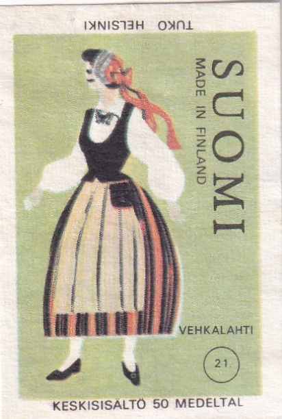 Vehkalahti  , kansallispuku 21, nainen    b577