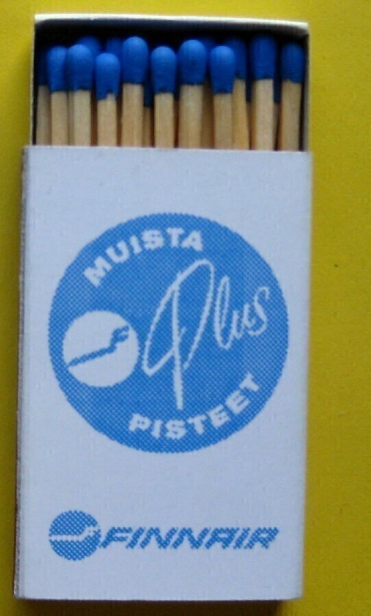 Finnair Muista plus pisteet tulitikut