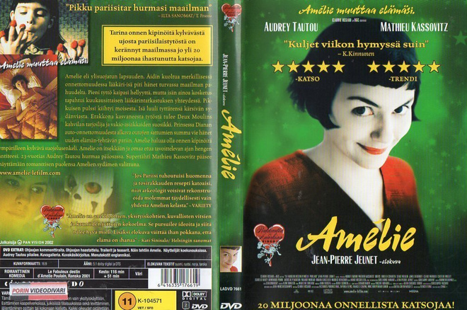 Amelie	(59 421)	UUSI	-FI-	suomik.	DVD		audrey tautou	2001