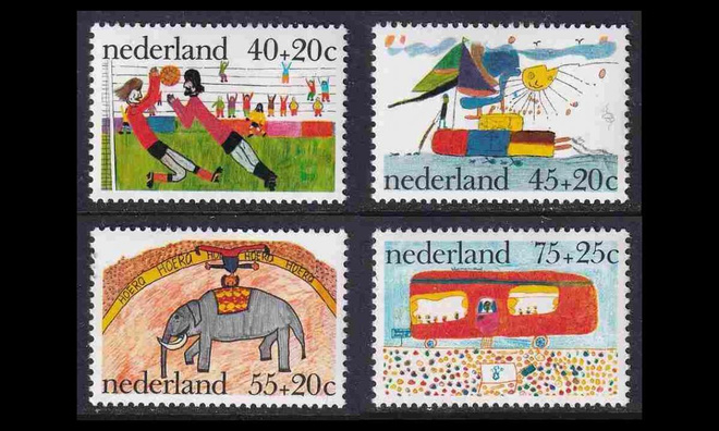 Alankomaat 1088-91 ** Voor het Kind lasten piirustuksia (197