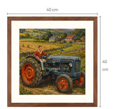 Uusi Fordson Major traktori art print 40 cm x 40 cm