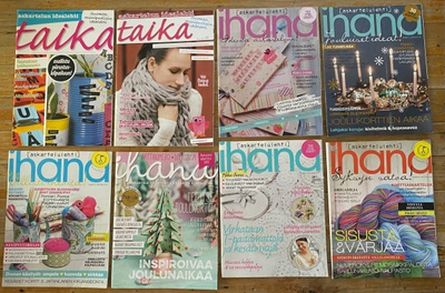 8 x askartelulehti, 6 x Ihana ja 2 x taika