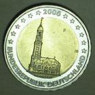 2008 Saksa 2€ vääräkartta Mikaelin kirkko , F- Hampuri - pikkukuva 2
