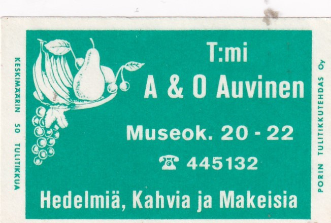 T:mi A & O Auvinen, Museok. 20 - 22   3/16