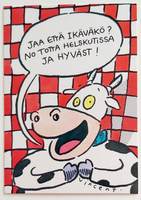 "Jaa, että ikäväkö?"-KULKEMATON POSTIKORTTI