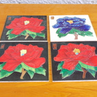 Kaakelilaatta PIONINKUKKA Sininen ja punainen 15x15cm - pikkukuva 1