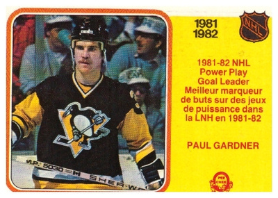 Legenda PAUL GARDNER Penguins 1982 Opc #236