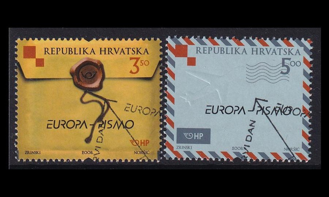 Kroatia 857-8 o Europa kirje (2008)