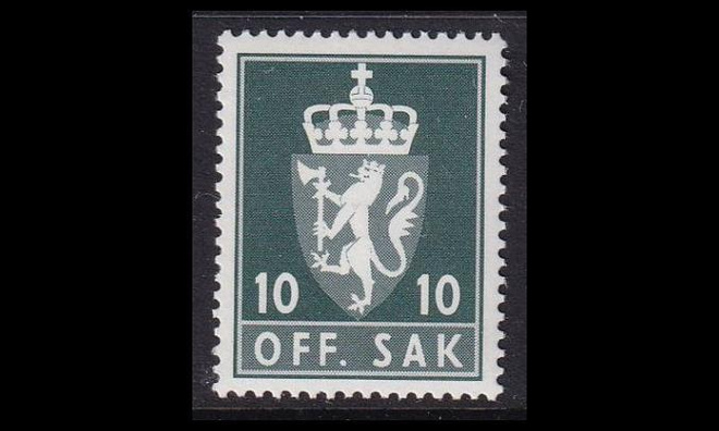 Norja 112 ** Virkamerkki 10 öre (1981)