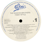 THE VAUGHAN BROTHERS ~ Family Style ~ LP - pikkukuva 3