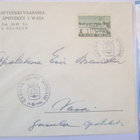 Firmakuori Apteekki Vaasa FDC Ensipäivä 14.12.1946 Lape 35€ - pikkukuva 1
