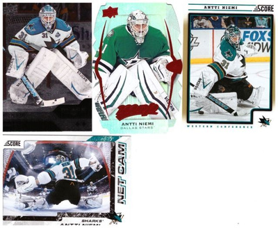 4 x Mv ANTTI NIEMI Sharks, Stars, Erikois/Parallel Kortteja