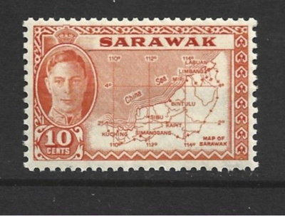 Sarawak 1952, kartta