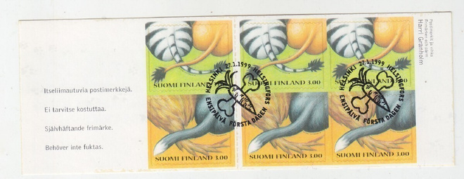 1999 Ystävyydellä vihko ep. leimalla.