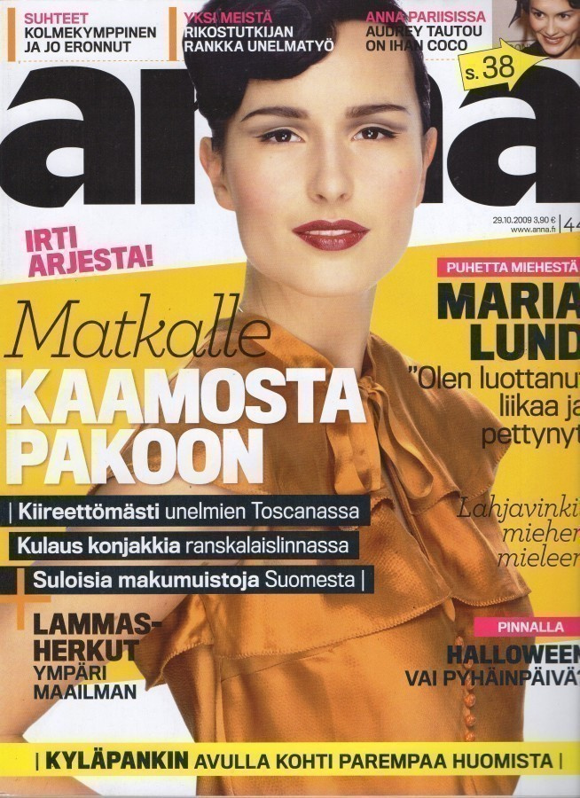 Anna n:o 44 2009 Maria Lund. Crista Granrothin. Audrey Taoto