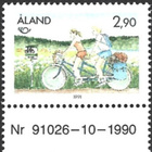 Ål 1991 Pohjola 2,90 mk välilöpari numero ** LaPe 052 - pikkukuva 1