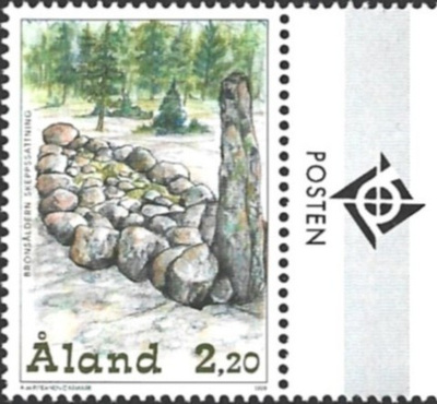 Ål 1999 Pronssikausi  2,20 mk välilöpari logo ** LaPe 150