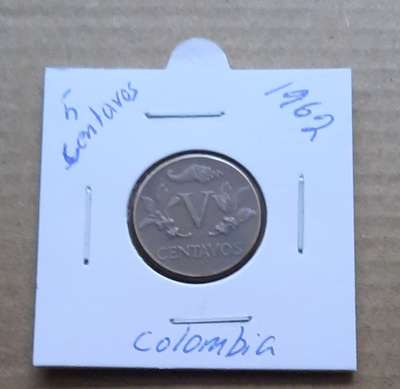5centavos (Cu) Kolumbia 1962