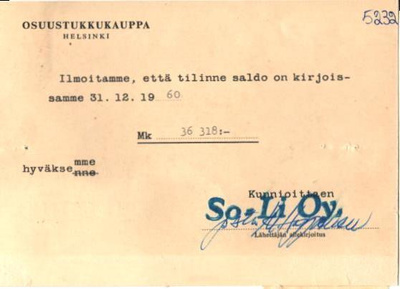 FIRMAKORTTI SO-LI OY  HELSINKI