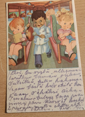 lapset matkustavat junassa, kulkenut 1952