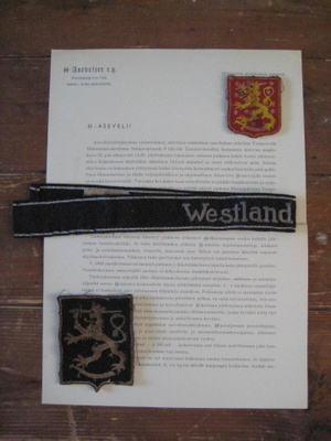 SS-aseveljet kiertokirje, 2 leijona merkkiä, westland nauha