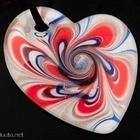 1055 .. Murano Kaunis Lampwork Taidelasi .. Kaulakoru - pikkukuva 4