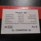K14. Champion Monte Carlo # 10 Peugeot 403 - pikkukuva 2