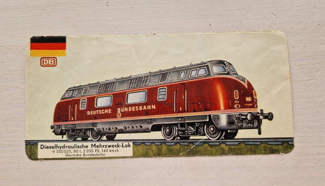 Kiiltokuva Deutche Bundesbahn -dieselveturi – 60/70-luvulta