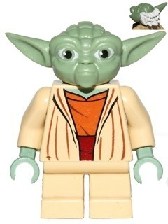 Lego Figuuri - Yoda Clone Wars white hair ( Star Wars ) 2013