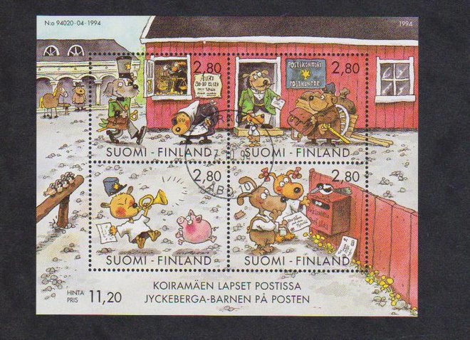 BL14 Koiramäki, leimattu blokki.