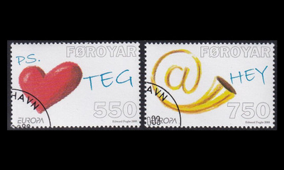 Fär-saaret 638-9 o Europa tervehdysmerkit (2008)