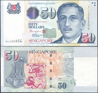 Singapore 50 Dollars 2019 (P-49j) UNC