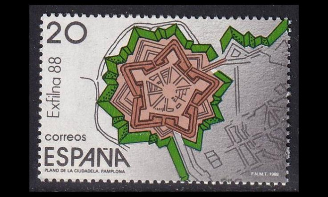 Espanja 2835 ** Postimerkkinäyttely EXFILNA (1988)