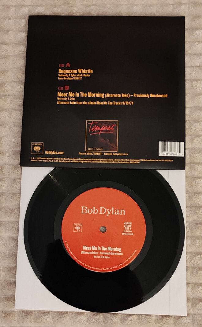 Bob Dylan Duquesne Whistle B/W Meet Me In The Morning 7"Sing