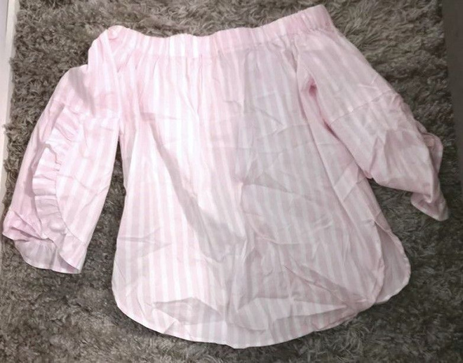 uudenveroinen off shoulder -pusero M