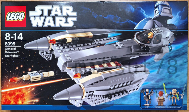 LEGO Star Wars 8095 General Grievous' Starfighter 3fig *UUSI