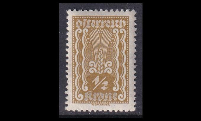 Itävalta 360 ** Käyttösarja maatalous ½ Kr (1922)