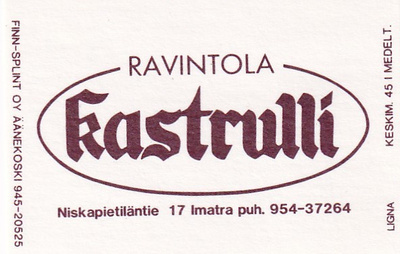 Imatra, Ravintola Kastrulli  3/16