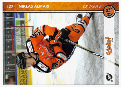 2017-18 HPK postikortti Team Issue Niklas Almari